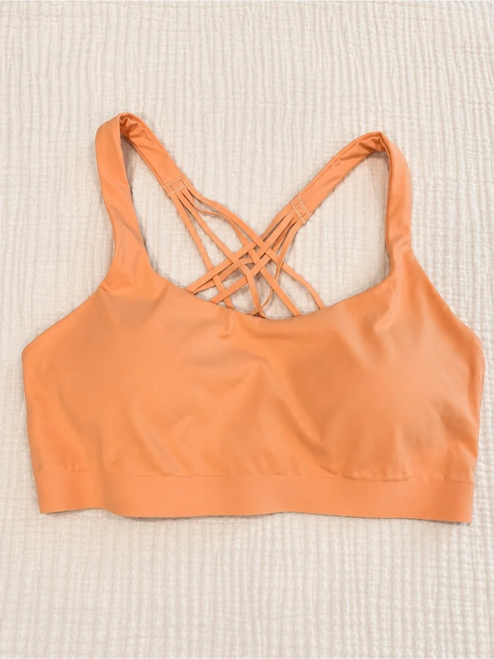 Lululemon FlexyFlex Strappy Yoga Bra Rock Melon L/XL Light Support